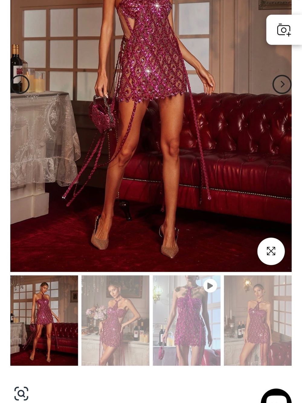 Mew Mews Pink Sequin Mini Dress
